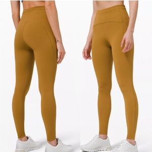 Lululemon Swift Speed High-Rise Crop 28" Leggings, Butternut Brown, Size 2